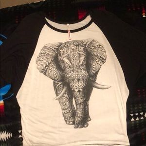 Tribal print elephant shirt